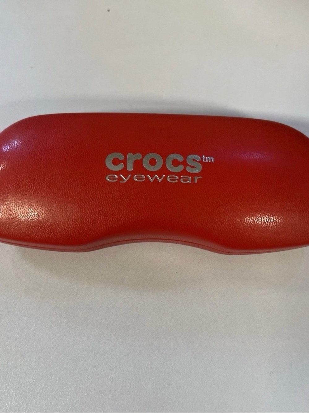 CROCS Red Eyewear Hard Case with Silver Logo